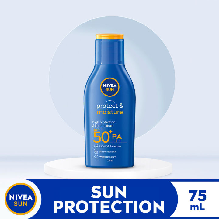 NIVEA Sun Protect & Moisture Lotion Body Sunscreen with SPF 50, 75ml