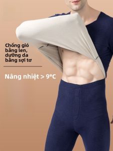 MiiOW | Quần lót giữ nhiệt dày dặn có lông cừu cho nam MiiOW Cat Person Áo len dệt kim dài tay ấm áp thoải mái mùa thu đông