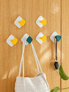 Strong Adhesive Hook Weight Bearing Clothes Hanging Hooks Kitchen Bathroom Wall Mounted No Drilling Needed Sticky Hooks