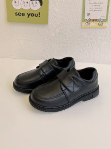 Black Leather Shoes for Boys And Girls Primary School Performance Single Shoes Soft Bottom British Style Spring Autumn New Model