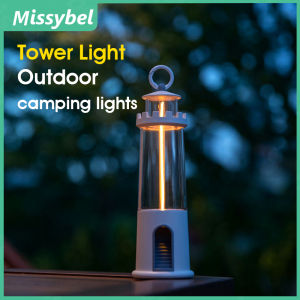 New retro tower light outdoor camping light portable USB rechargeable hanging tent atmosphere LED hanging camping night light