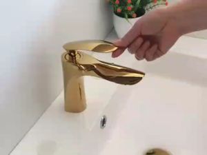 Vòi lavabo YAMATO V013 sang trọng củ đồng sơn tĩnh điện cao 20cm -  Hàng nhập khẩu cao cấp bảo hành 5 năm