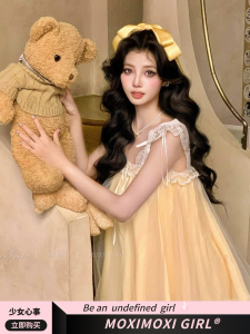 French Style Puffy Dress Sweet and Slimming