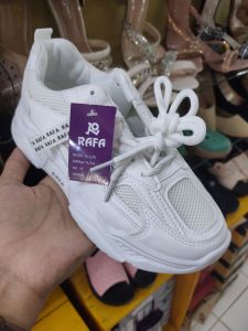 Sepatu korea merk RAFA warna full putih model terbaru