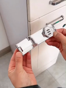 Chốt Mật Khẩu Khóa Cửa Tủ Kệ Ngăn Kéo Hộc Bàn Chốt Lật Khóa Số Loại 3 Khúc