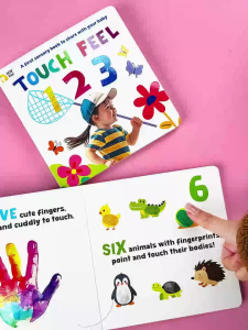 BEAR TALE Touch Book Animal Dinosaur Learning Book Baby Early Education Book 12Pages