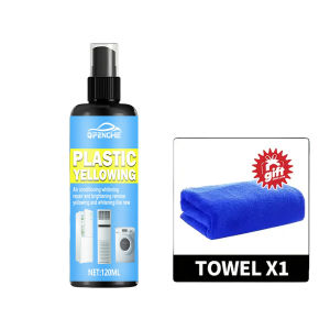 Plastic Yellowing Remover Spray - Fast-Acting Formula Restores AC Units Car Headlights Panels & Plastic Surfaces - Long-Lastin