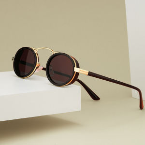 แว่นกันแดดกรอบโลหะย้อนยุคใหม่สำหรับผู้หญิงผู้ชายกรอบทรงกลมแว่นตากันแดดคุณภาพสูงคลาสสิกแว่นกันแดดกลางแจ้ง