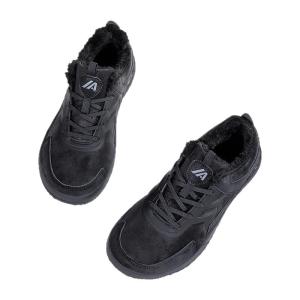 Dsinwin | Wide Toe Mens Winter Shoe Waterproof Lined Warm Leather for Elder Swollen Foot Bunions