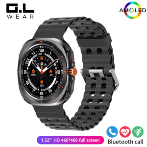 G.L Wear New Watch 7 Ultra Bluetooth Call Voice Assistant Heart Rate Monitor 1.52 inch AMOLED Screen Man Woman Smart Watch Gift