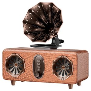 Advanced Retro Bluetooth Speakers with FM Radio 10W Dual Driver Unit Stereo Sound Speaker for Birthday Christmas Halloween Gifts