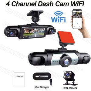 4Lens Car DVR 360 Degrees Video Recorder 1080P Dash Cam 4Channel Front Right left optional Rear View camera Car accessory