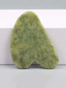 Natural Jade Gua Sha Tool Xiuyan Jade Heart-shape Face Massager Neck body Massage skin Guasha scrape