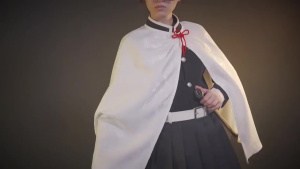 Local Ready Stock Tsuyuri Kanao Cosplay Costume Demon Slayer Kimetsu No Yaiba Full Set Cape Dress Uniform For Women Halloween Anime Outfit