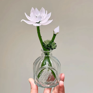 Đồ Trang Trí Thủy Tinh Hoa Sen Trang Trí Bàn TV Cổ Điển Cảm Giác Cao Cấp Làm Dịu Tinh Thần Vật Dụng Thiết Yếu Cho Nhà Cửa