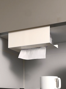 Kitchen Hanging Tissue Box Holder Under Cabinet Paper Towel Rack Kitchen Cabinet Bathroom Storage
