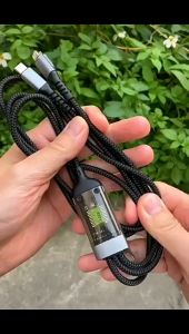 Cáp sạc nhanh 100W 3 đầu (Lighning Type C Micro USB) sạc cho mọi loại điện thoại