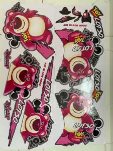 Bộ tem gấu Dâu Hồng dán xe Airblade 2022 hàng nhập Thái Lan thiết kế chất lượng cao dành trang trí riêng cho dòng xe này tem in lụa màu sắc rất đẹp và bền giá bán cực tốt bán lẻ như bán sỉ