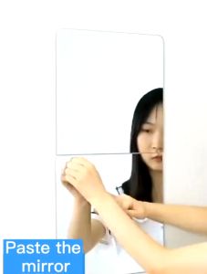 【5Pcs/Set】HD Square Glass Mirror Full-Length mirror Bathroom mirror Decor DIY Adhesive Mirror Full Compensation for Damaged Mirror