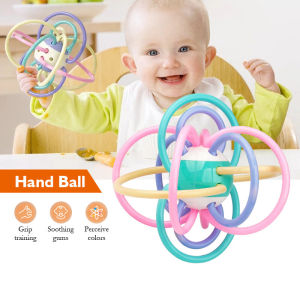 ยางกัดเด็กของเล่น เขย่ามีเสียง ซิลิโคน ยางกัดเด็ก ยางกัด ลูกบอล ของเล่นเพื่อการศึกษา และกัด สําหรับเด็ก