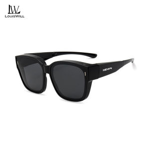 กรอบแว่นสายตาสั้นพับเก็บได้แว่นกันแดด TAC โพลาไรซ์พับเก็บได้เหมาะกับแว่นตาผู้ชายผู้หญิง UV400สวมทับแว่นตากันฮู้ดกล้องแว่นตากันแดดสำหรับขับรถท่องเที่ยวกลางแจ้ง