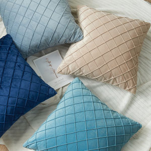 INS Style Modern Minimalist Dutch Velvet Cushion Cover Diamond Pattern