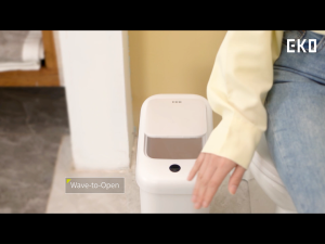 EKO Motion Sensor Dustbin with Lid 10L Slim Garbage Rubbish Can Waterproof Toilet Trash Bin Office Tong Sampah