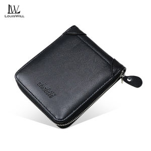 LouisWill Short Wallet Mens Retro Wallet Short Wallet Multi-Functional Wallet Soft PU Large Capacity Purse Multi-Card Position ID Credit Cards Holders Coin Pouch PU Leather Coin Bag Business Wallets