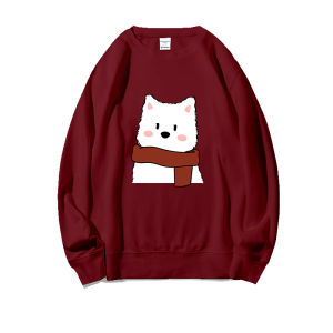 plus Size 300 Pounds Couples Matching round Neck Fleece Lined Hoodie Red for Spring Autumn Winter Casual American Style Youth Pop