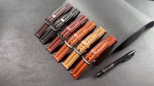 Retro Genuine Leather Watch Band Band for Seiko for Omega 20mm 22mm 24mm Cowhide Rugged Double Bone Straps Men Women Accessories