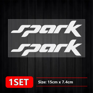 2PCS Spark Lettering Bicycle Sticker Mountain Bike Vinyl Reflective Waterproof Anti Scratch Decorative Protect Accessories Decal