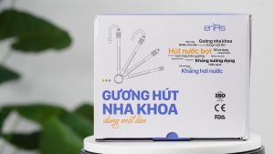 Gương hút nha khoa ENPIS bộ gương nha khoa kèm ống hút đa năng hỗ trợ hút và làm sạch kháng khuẩn (Hộp 100 chiếc)