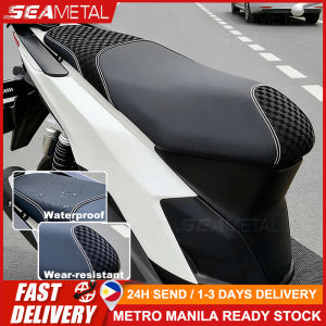 SEAMETAL Universal Motorcycle Seat Cover Leather Anti-Slip Waterproof Seat Cushion Protector Cover Pad