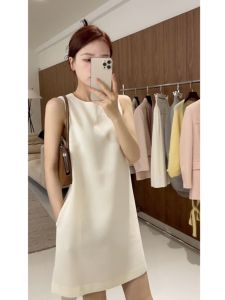 XIUMEI | Round Neck Sleeveless Slimming Stylish Mini Dress