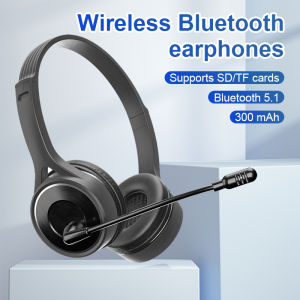 Wireless Bluetooth Headset with Mic Rechargeable Wireless Headphone HiFi Stereo High-end Working Studying Gaming Headset SY-T30C