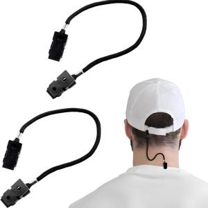 2Pcs Cap Wind-proof Rope Hat Clips Cap Retainer Outdoor Scarf Clip Lanyard Rope Cord For Camping Hiking Travel Equipment