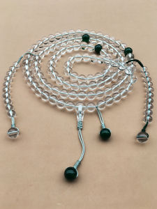 Natural White Crystal 108 Beads Buddha Bracelet for Men And Women Original Stone Prayer Beads Couple Fashion Jewelry