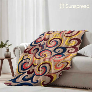Beast Kingdom | Color Swirl Vortex Soft Warm Flannel Blanket Lightweight Cozy Christmas Halloween Home Decor Room