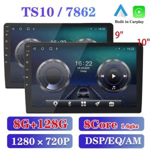 [8G + 128G/4G + 64G 8Core TS10 UIS7862] เครื่องเล่นแอนดรอยด์9/10 1" IPS Screen 2 Din รถยนต์วิทยุ Android ไร้สาย Carplay วิดีโอรถยนต์ GPS นำทาง DSP AM อินเตอร์เน็ตไร้สาย BT 4G