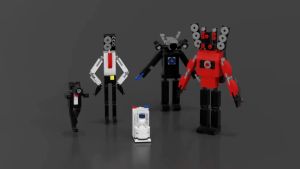 Skibidi Toilet Building Block Vs Camera Man Toy Skibidi Toilet Skibidi Toilet Camera Toiletry Brick Speakerman Figurine Toy Set