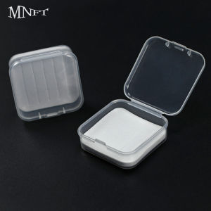 8Pcs Plastic Clear Fly Fishing Tackle Accessories Box with Foam Insert 5.5*5.5*2cm Fishing Flies Lure Box