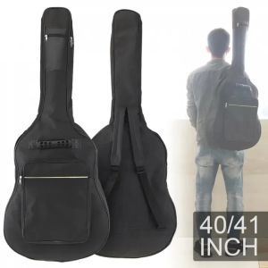 41 inch Waterproof 6mm Padded Protective Guitar Bag Oxford Cloth Full Size Zipper Pockets Carry Soft Double Strap Guitar Bag