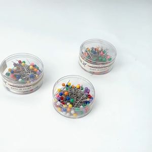 เข็มหมุด คละสี 80 ชิ้น ยาว 3 cm. ใช้สำหรับกลัดผ้า ตรึงแนวผ้าก่อนเย็บ (พร้อมส่งจากไทย)