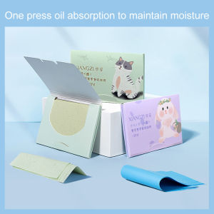🔥Cozyrooms👍100Pcs Oil Absorbing Paper Surface Flax Green Tea Bamboo Charcoal Oil Absorbing Paper Oil Control Paper
