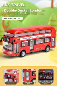 Alloy Simulated London Double Decker Bus Toy Car