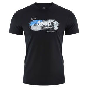 จี๊ป | เสื้อยืดคอกลมพิมพ์ลาย Jeep สำหรับผู้ชาย แขนสั้น สวมใส่สบาย ระบายอากาศได้ดี สไตล์ลำลอง ฤดูร้อน 2021 ผ้าฝ้ายแท้