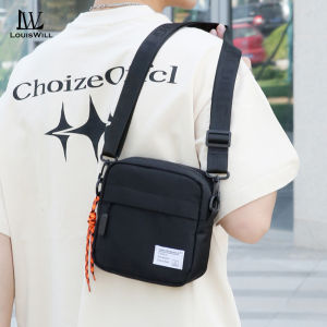 LouisWill กระเป๋ากระเป๋าสะพายขนาดเล็กกระเป๋าธุรกิจกระเป๋าเดินทางกระเป๋าหิ้วของผู้ชายกระเป๋าลำลองน้ำหนักเบากระเป๋าโทรศัพท์ความจุมากหย่อนใจแฟชั่นกระเป๋าถนนแบบสปอร์ตสำหรับนักศึกษา