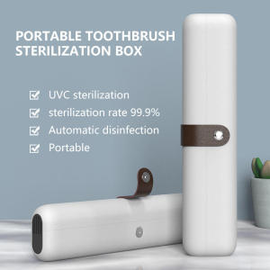 New Portable Ultraviolet Toothbrush Disinfectant Automatic Circulation Sterilization C-type Charging Travel Disinfectant Box Toothbrush Disinfectant Travel Case Sterilization Storage Box