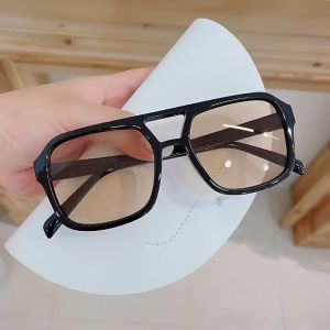 Kacamata Hitam Korea Wanita Leopard Aviator Retro Klasik Frame Besar Anti Radiasi Lensa UV