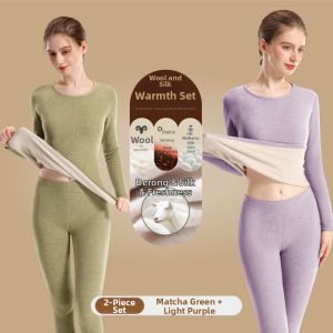 MsPai | Thermal Insulation Warmth Silk Wool Underwear Set